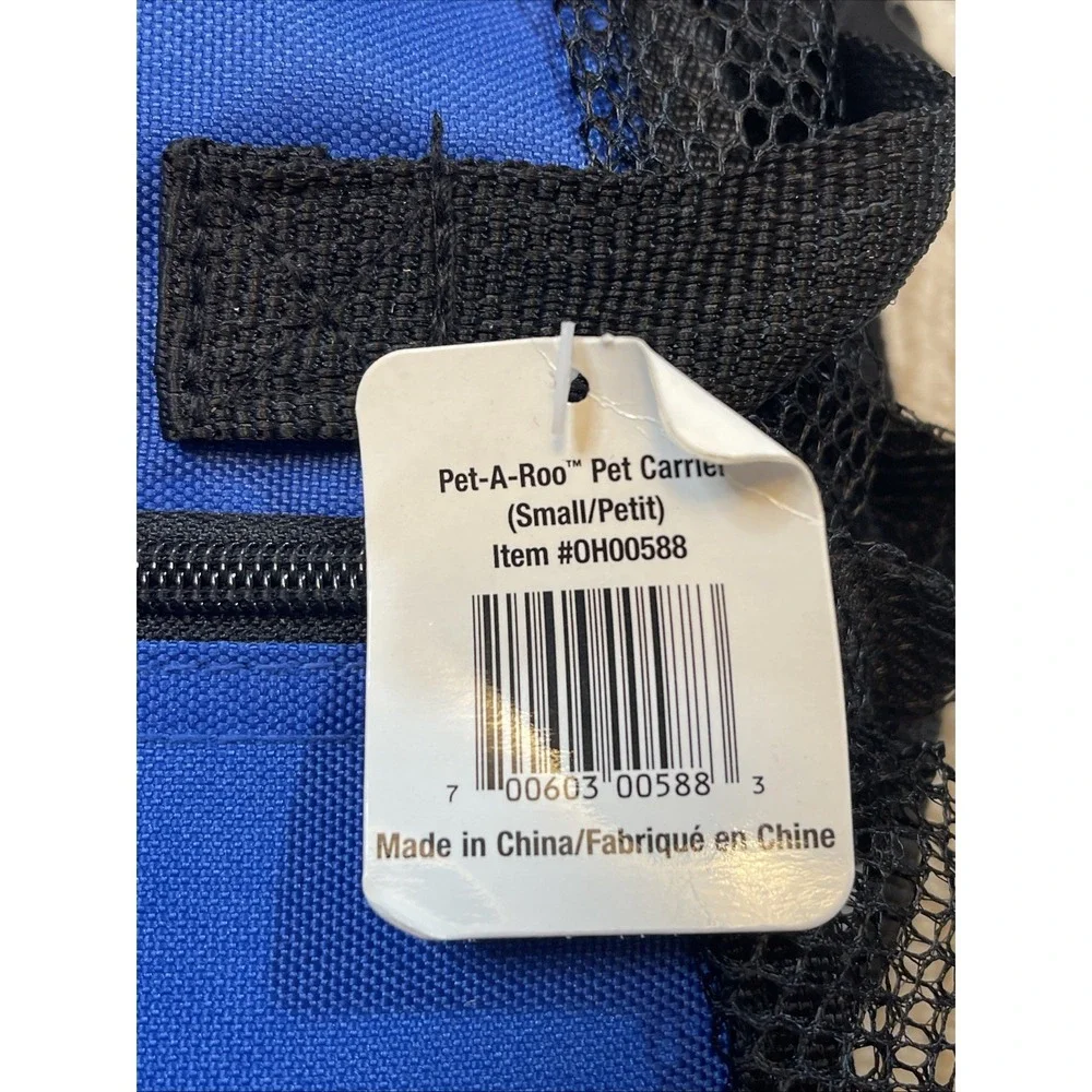 Outward Hound Pet-A-Roo Dog Front Carrier Size SMALL Blue Soft Carrier NEW
